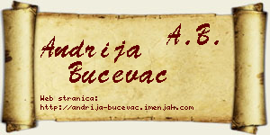 Andrija Bučevac vizit kartica